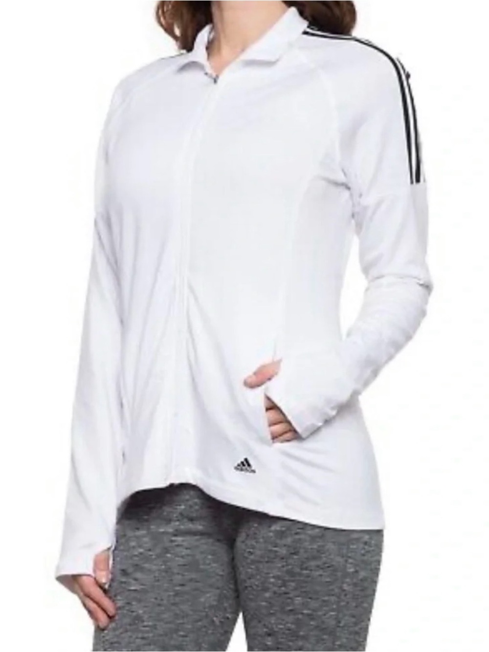 NWT Adidas Golf Womens French Terry Full-Zip Lightweight Jacket, UPF 50, Size M